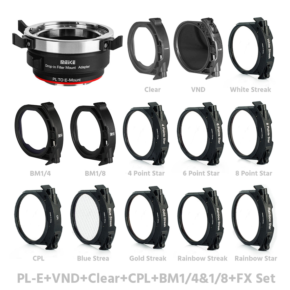 MEIKE Drop-in Filter Mount Adapter for PL Mount Cine Lens PL-E/PL-L/PL-RF/PL-X/PL-Z