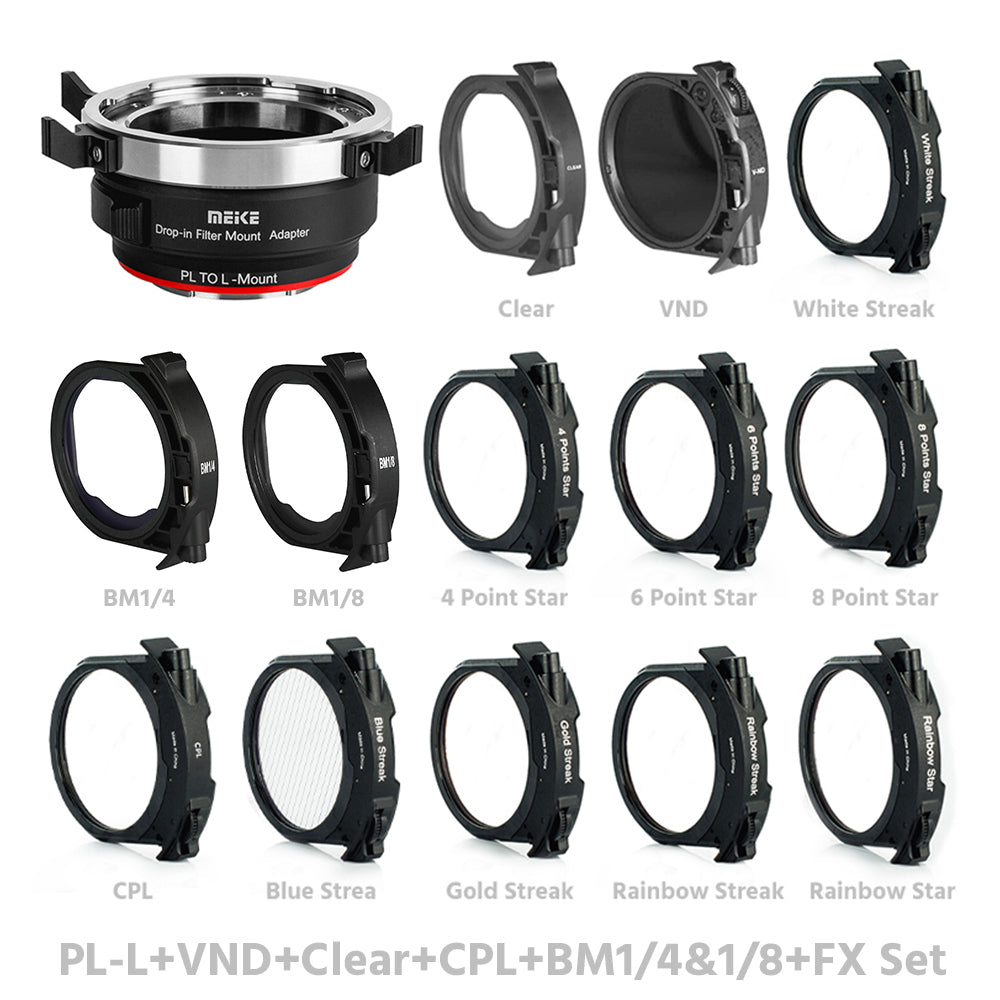 MEIKE Drop-in Filter Mount Adapter for PL Mount Cine Lens PL-E/PL-L/PL-RF/PL-X/PL-Z