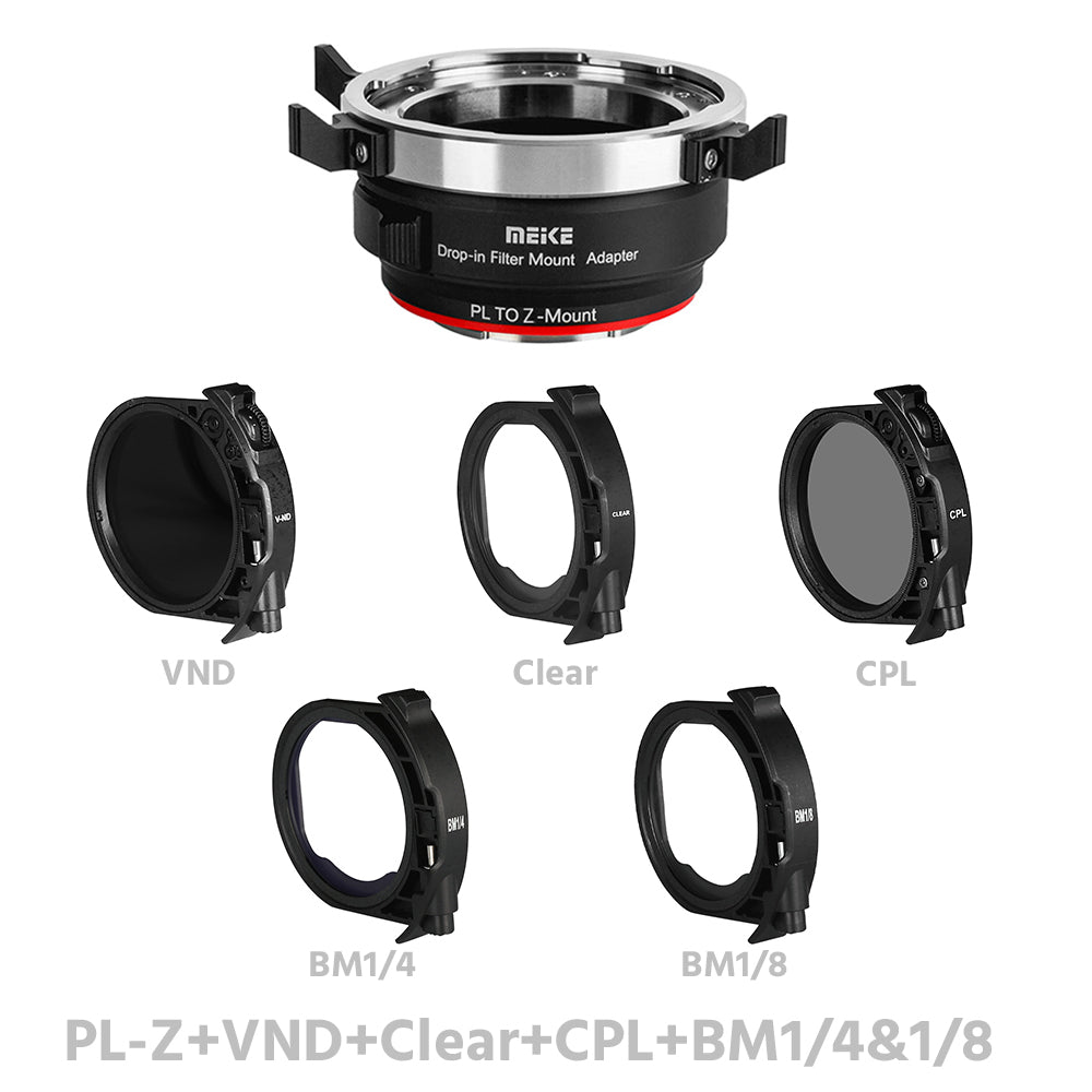MEIKE Drop-in Filter Mount Adapter for PL Mount Cine Lens PL-E/PL-L/PL-RF/PL-X/PL-Z