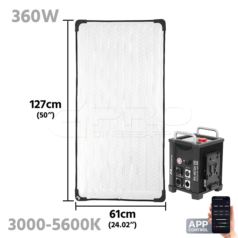 FalconEyes RX-48TDX III 360W Bi-Color Roll-Flex Flexible LED Panel