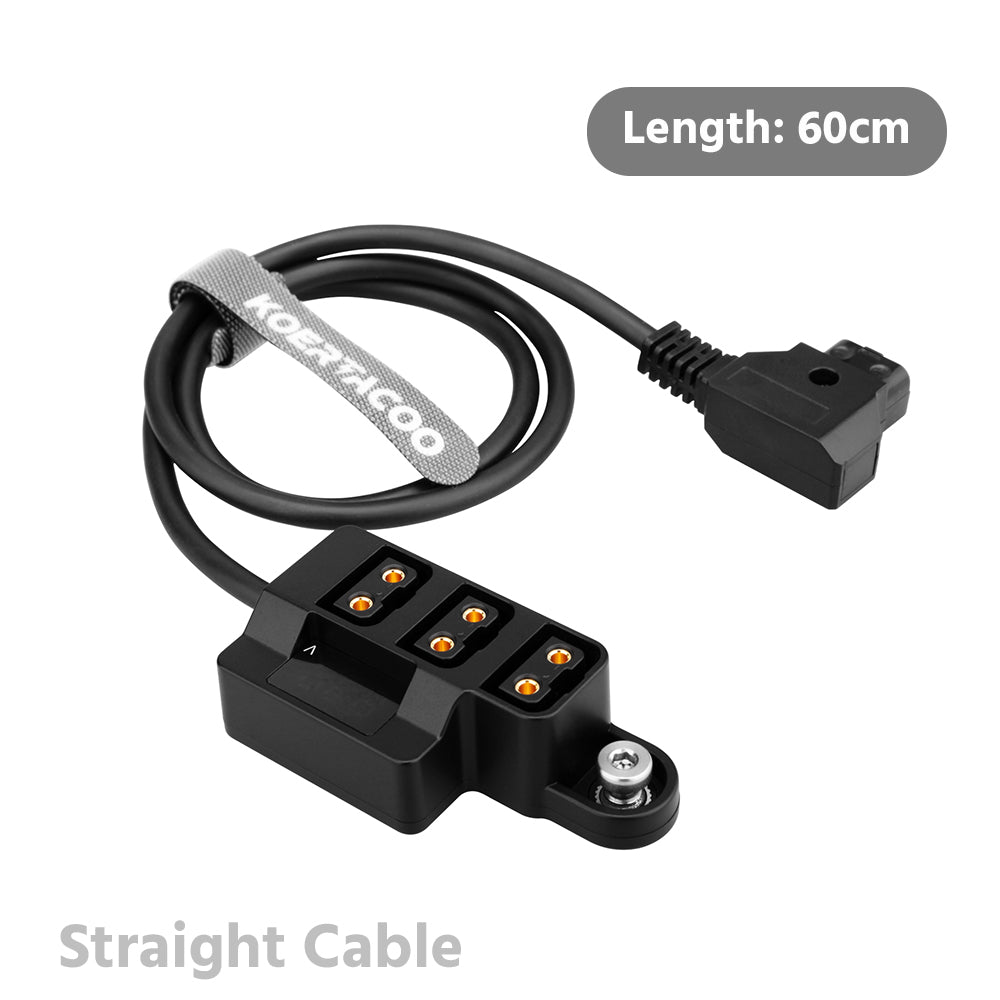 CGPro Male D-Tap to 3 Female D-Tap Power Splitter Hub Adapter With Voltmeter status LED