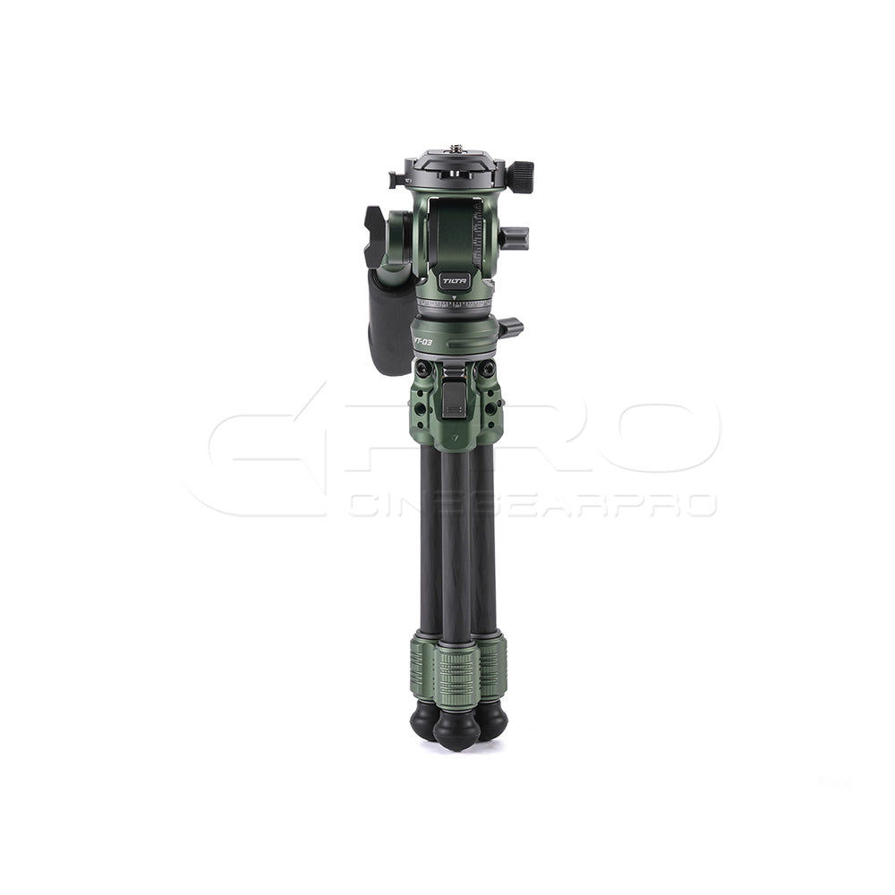 TILTA TT-VT03-FB Tabletop Video Fluid Head with 1-Stage Carbon Fiber Tripod Legs (3KG)