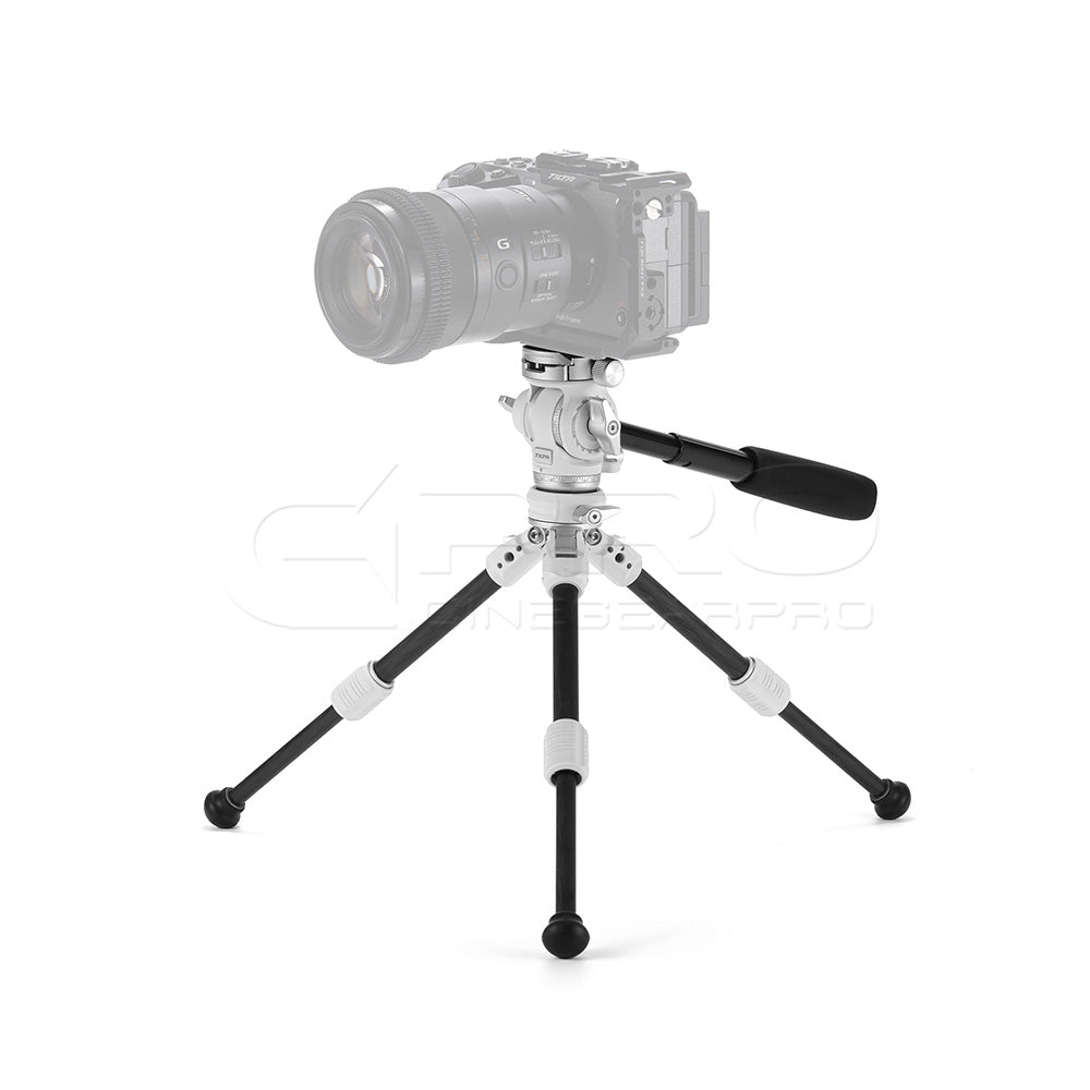TILTA TT-VT03-FB Tabletop Video Fluid Head with 1-Stage Carbon Fiber Tripod Legs (3KG)