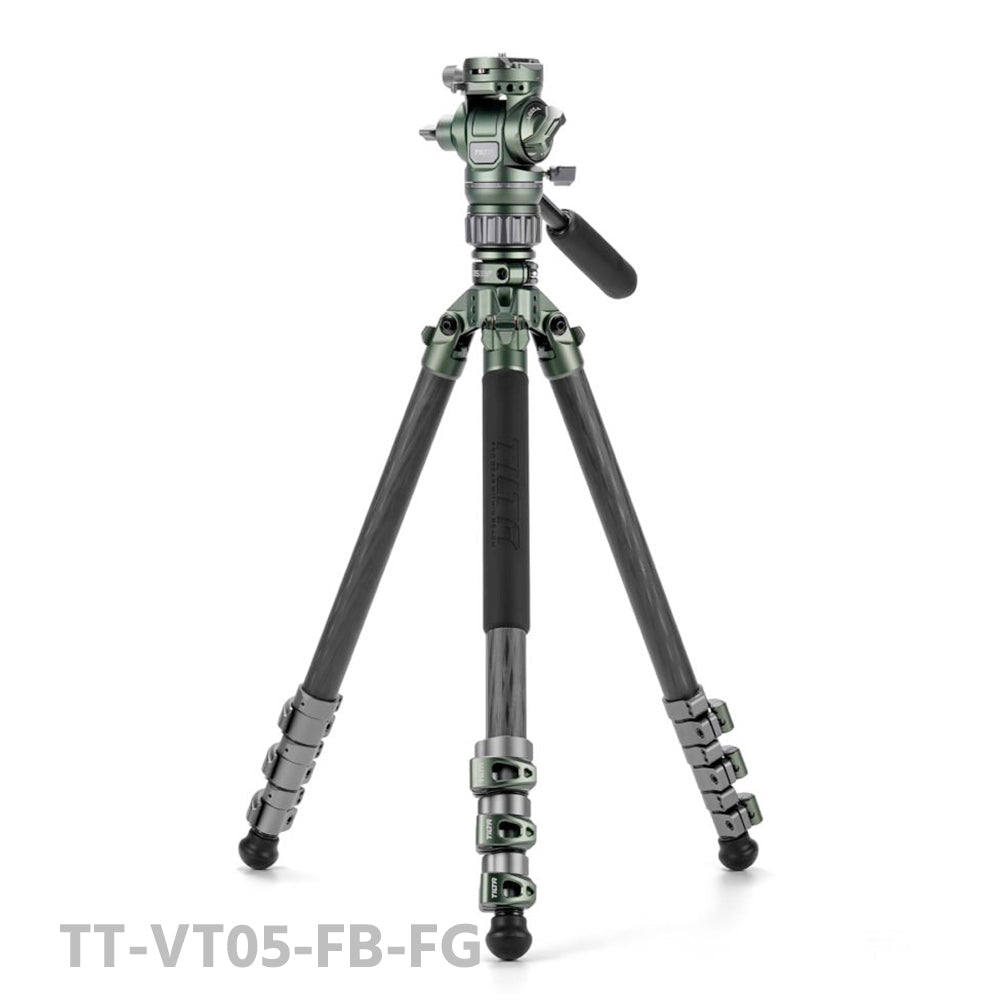 TiLTA VT05 Travel Video Fluid Head with 3-Stage Carbon Fiber Tripod Legs (5KG)