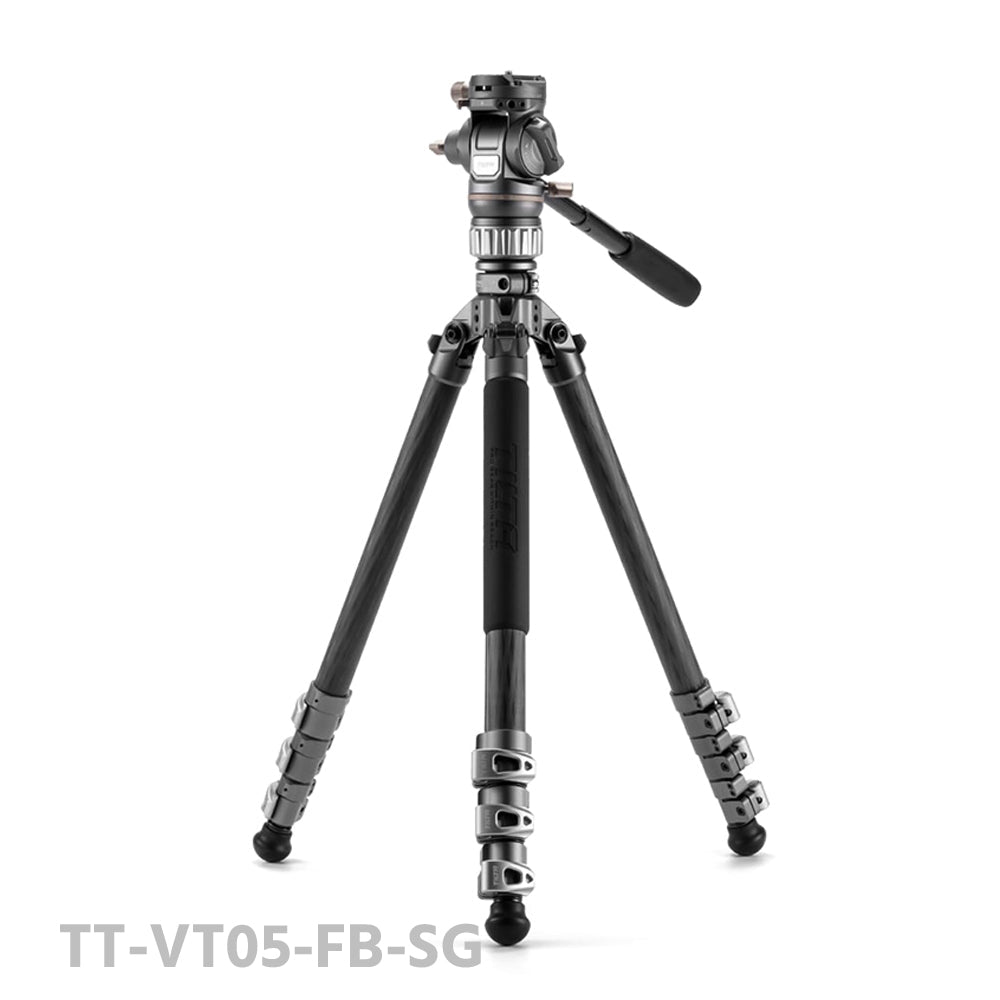 TiLTA VT05 Travel Video Fluid Head with 3-Stage Carbon Fiber Tripod Legs (5KG)