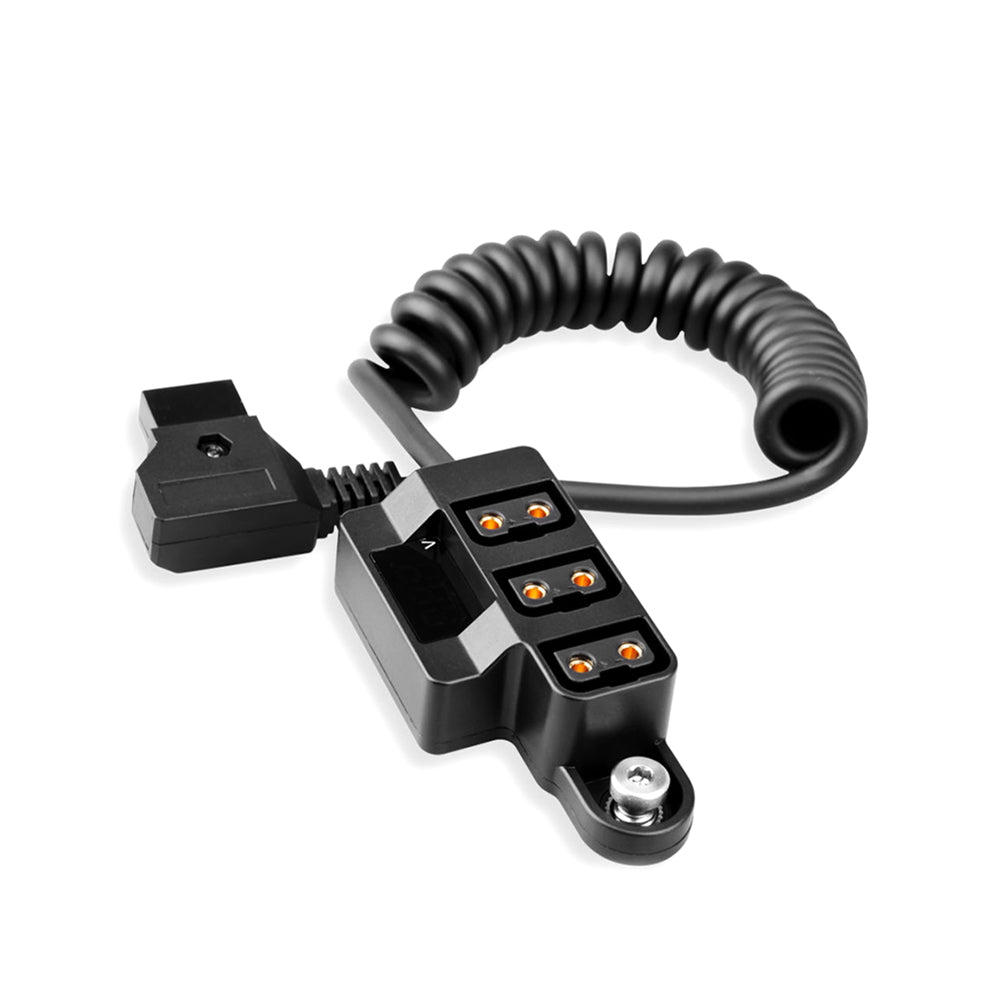 CGPro Male D-Tap to 3 Female D-Tap Power Splitter Hub Adapter With Voltmeter status LED