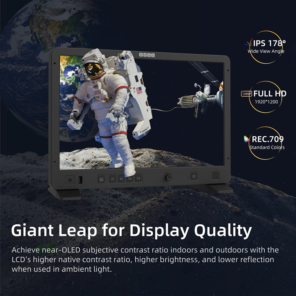 OSEE Mega 15S Production Monitor 15.4'' Color Self-Calibration 1500 nits Brightness Camera Field Monitor