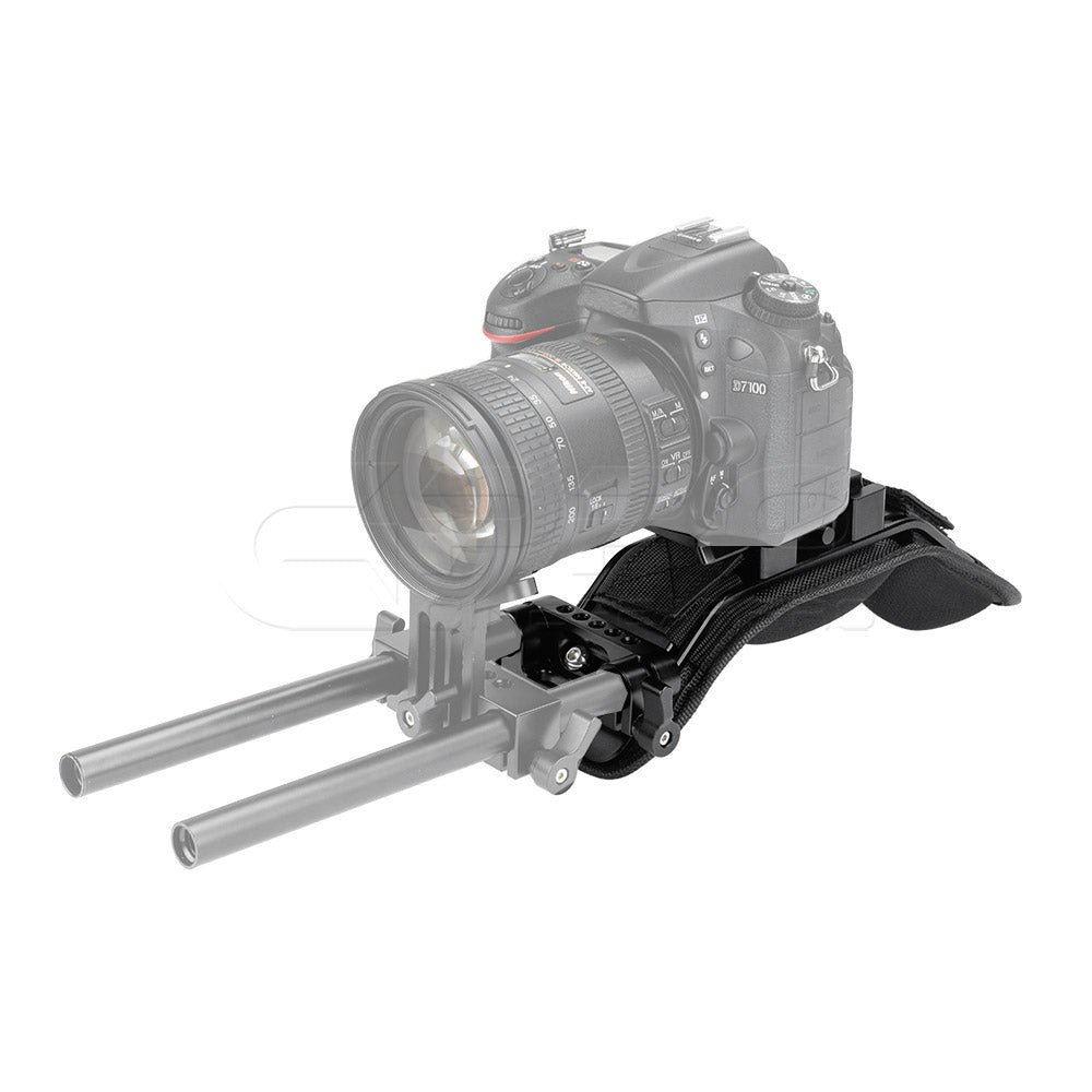CGPro Shoulder Pad With Manfrotto Quick Release Plate And 15mm Rail Clamp Shoulder Support - CINEGEARPRO