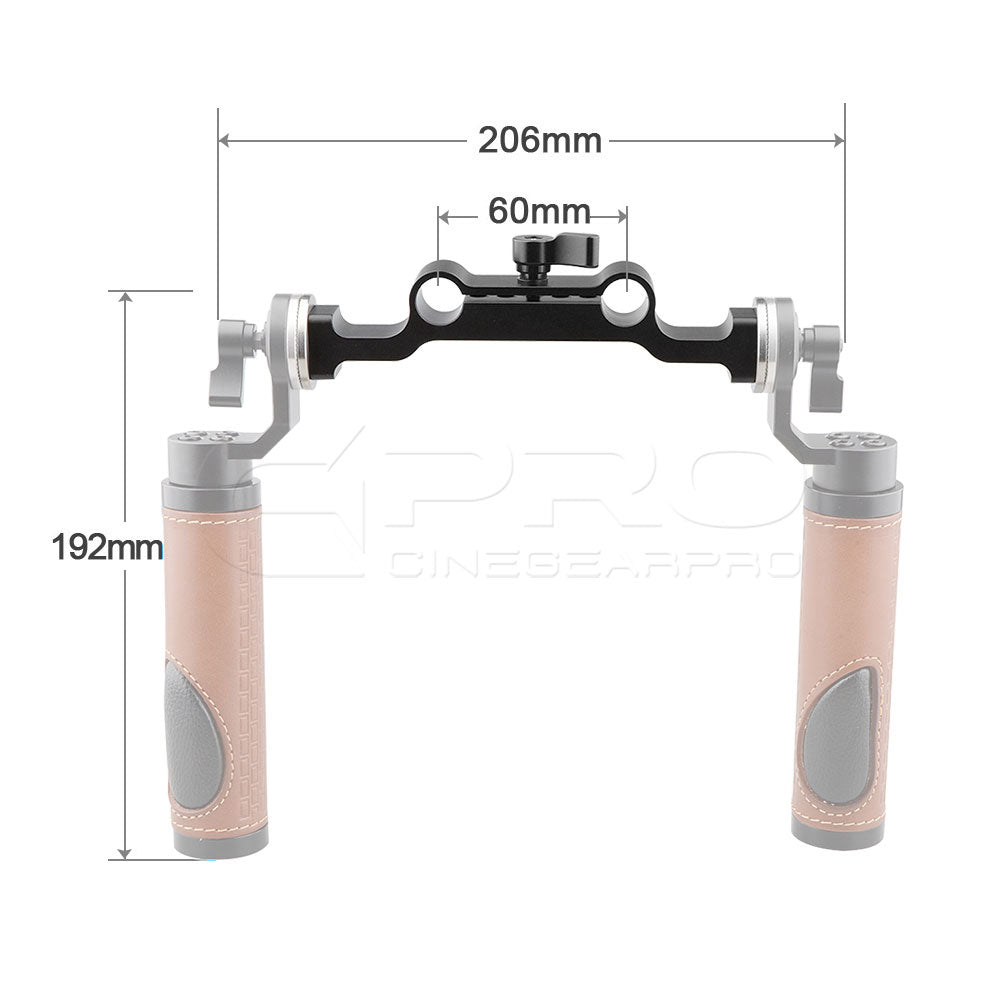 CGPro 15mm Rod Clamp Crossbar With Dual ARRI Rosette Mount Rosette Components - CINEGEARPRO