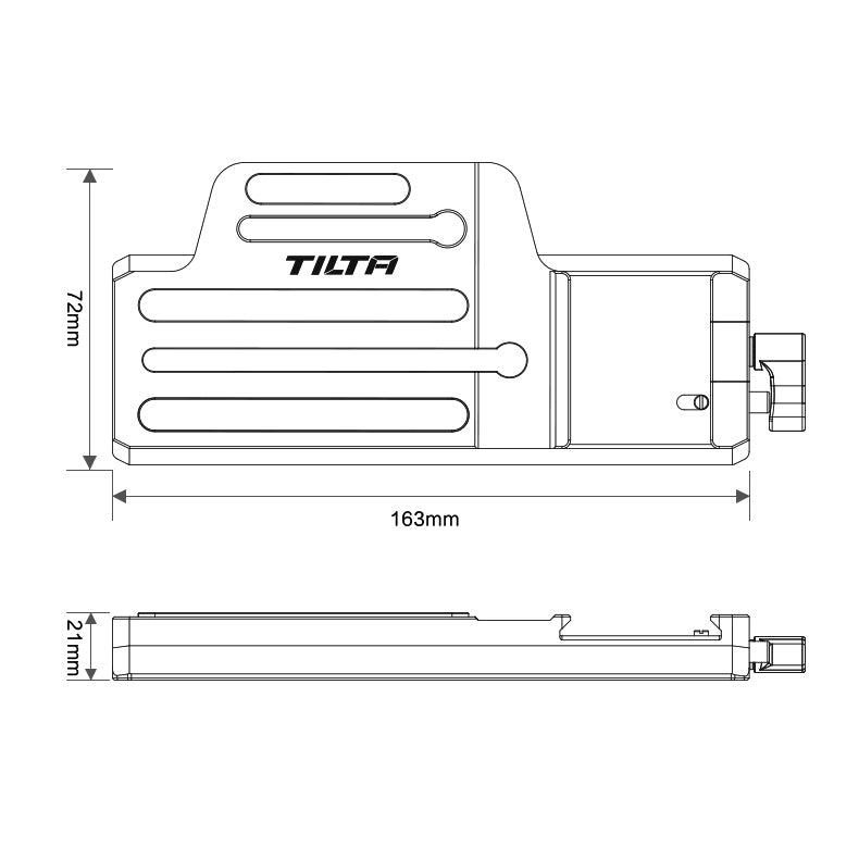 TiLTA TGA-MEP Manfrotto Quick Release Adapter Baseplate For DJI RS2 / RSC2 / RS3 / RS3 Pro / RS4 Pro / RS4