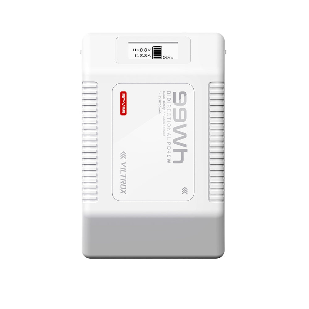 Viltrox BV-99 99Wh V-Mount Lithium Battery Bidirectional PD45W / Multiple Charging 6700mAh/14.8V