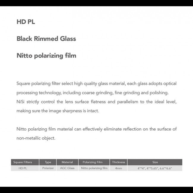 NiSi 4K 4x5.65 Polarizer Filters Filters - CINEGEARPRO