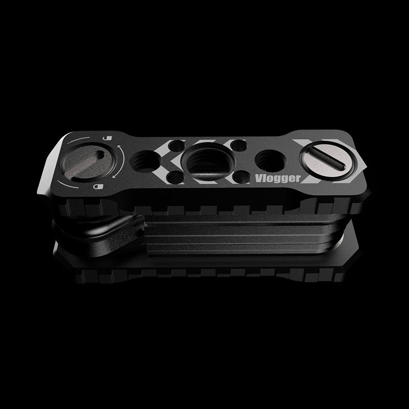 Vlogger Folding Screwdriver and Hex Key Utility Multi Tool (Black)