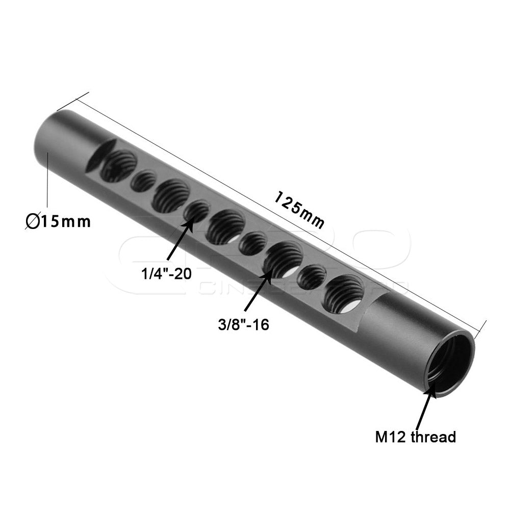CGPro 15mm cheese rod with 1/4" 3/8" thread for DSLR Rigs camera video cage Support Rods - CINEGEARPRO