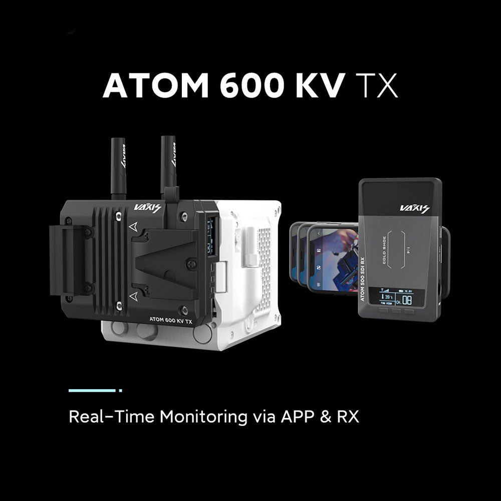 VAXIS ATOM 600 KV SDI/HDMI Wireless Transmission System For RED KOMODO 600ft (White)