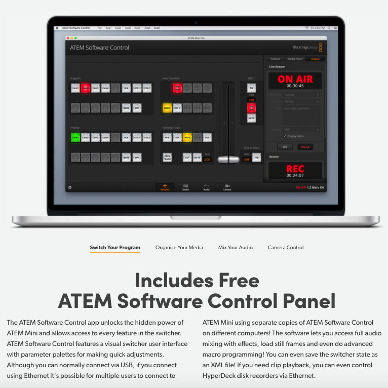Blackmagic Design ATEM MINI PRO HDMI Live Stream Switcher