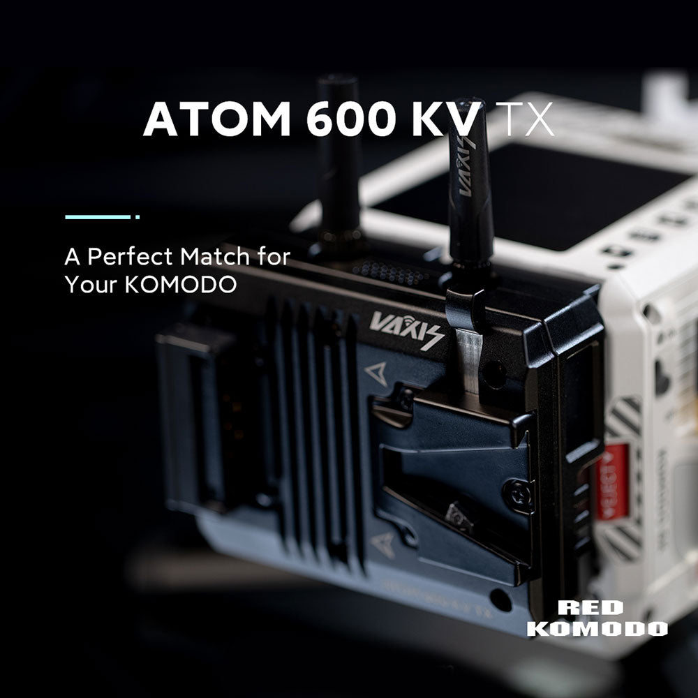VAXIS ATOM 600 KV SDI/HDMI Wireless Transmission System For RED KOMODO 600ft (White)