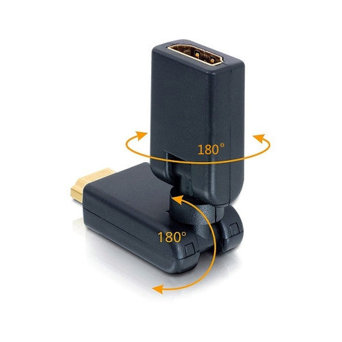 CGPro AM-AF-360 HDMI Type A Male to Type A Female 360 Degree Angled Rotating Extension Adapter HDMI Adaptor - CINEGEARPRO
