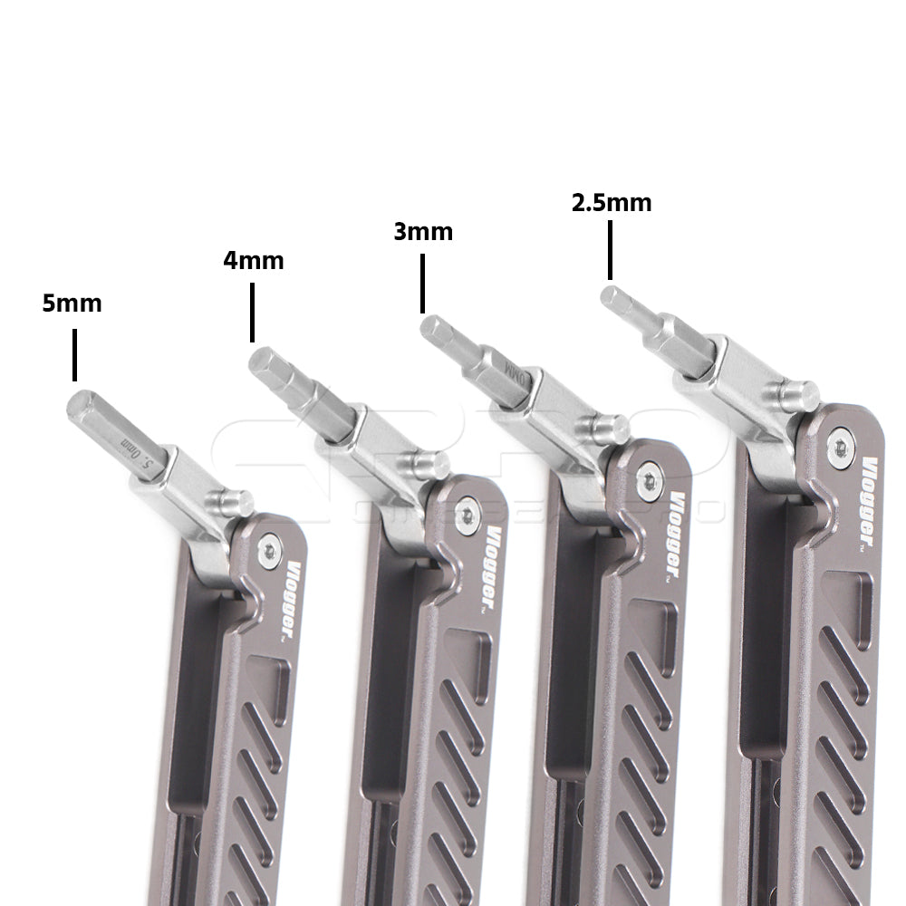 Vlogger Folding Allen Wrenches Set with Flat Screwdriver