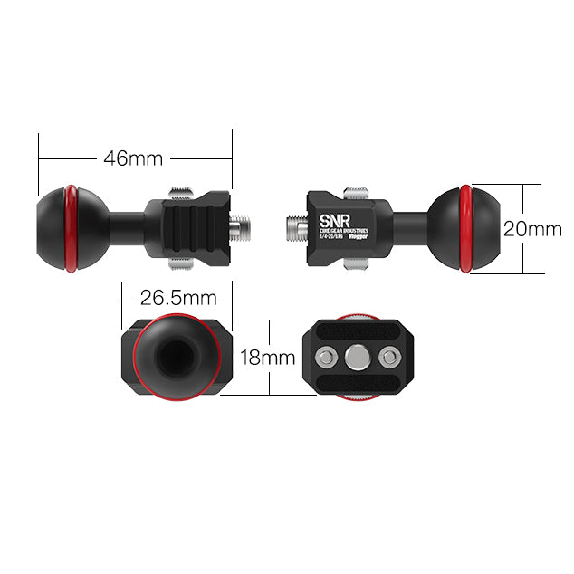 Vlogger Arri Locating Pin Mount For VIPER Articulating Magic Arm