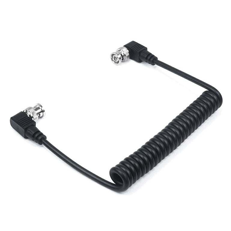 LanParte SDI-C-15 Coiled SDI Cable with Right Angle Connectors SDI Cable - CINEGEARPRO