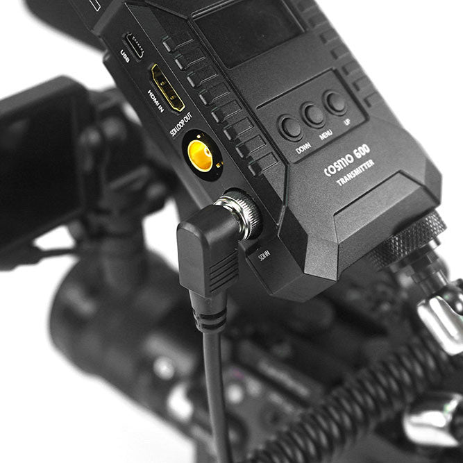 LanParte SDI-C-15 Coiled SDI Cable with Right Angle Connectors SDI Cable - CINEGEARPRO