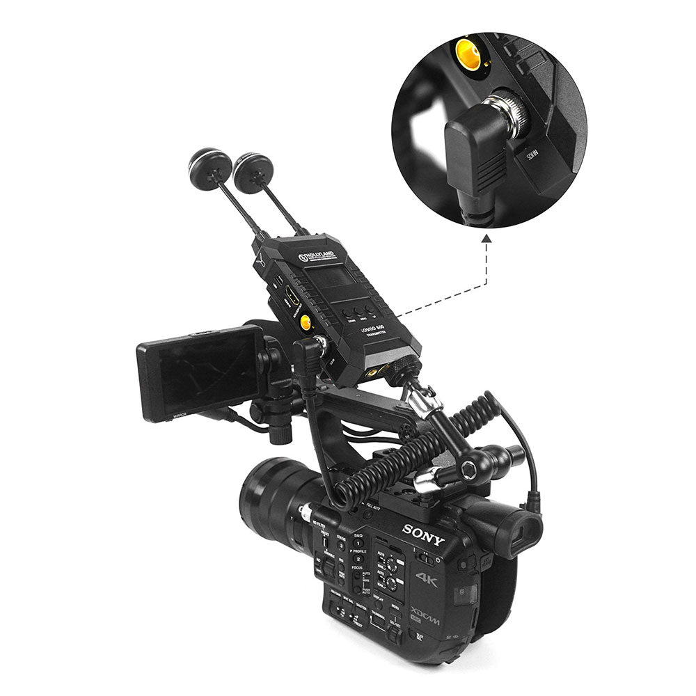 LanParte SDI-C-15 Coiled SDI Cable with Right Angle Connectors SDI Cable - CINEGEARPRO