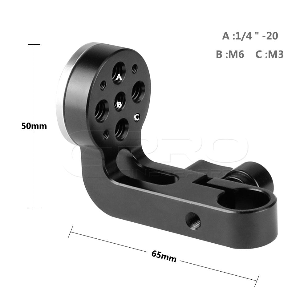 CGPro ARRI Rosette M6 Female Thread Adapter & 15mm Rod Clamp Rosette Components - CINEGEARPRO