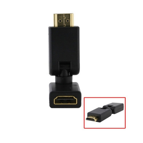 CGPro AM-AF-360 HDMI Type A Male to Type A Female 360 Degree Angled Rotating Extension Adapter HDMI Adaptor - CINEGEARPRO