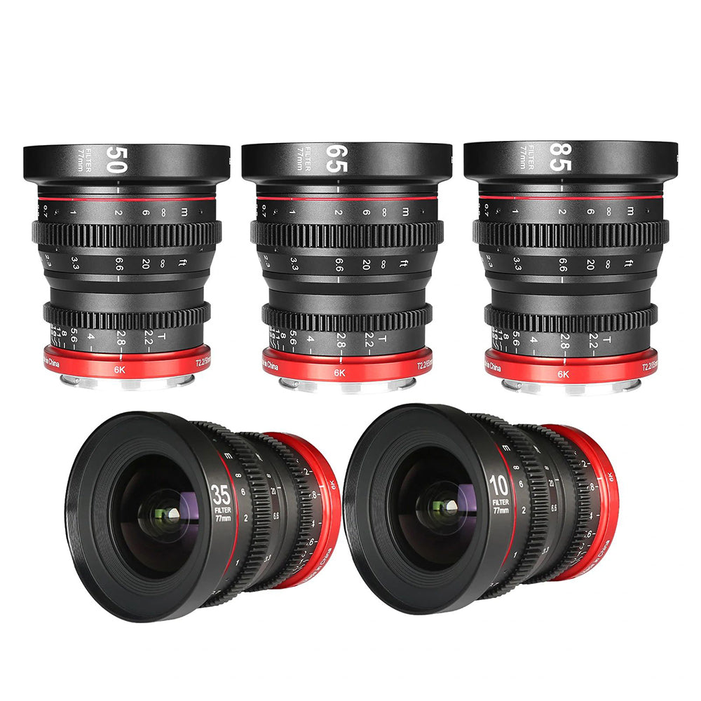 MEIKE Mini Prime Manual Focus Cinema 5 Lens Kit RF Mount