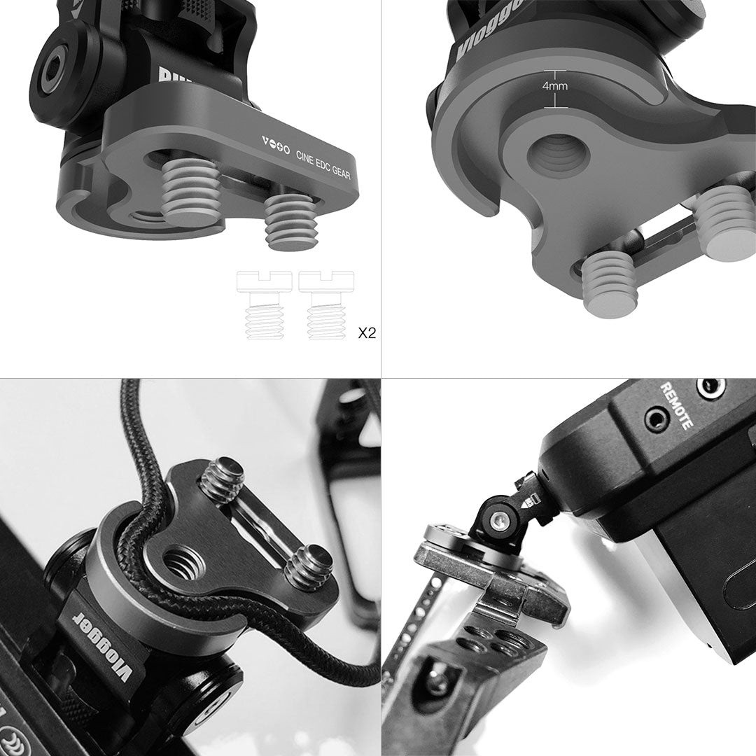 Vlogger Multi-Functional Monitor Mounting Kit Built-in HDMI Cable Clamp Mount - CINEGEARPRO