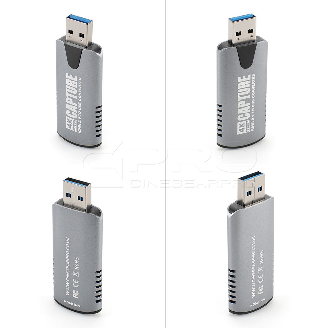 CGPro HDMI 2.0 To USB Video Capture Card Adapter Support 4K 60Fps Input / 1080P 60Fps Output