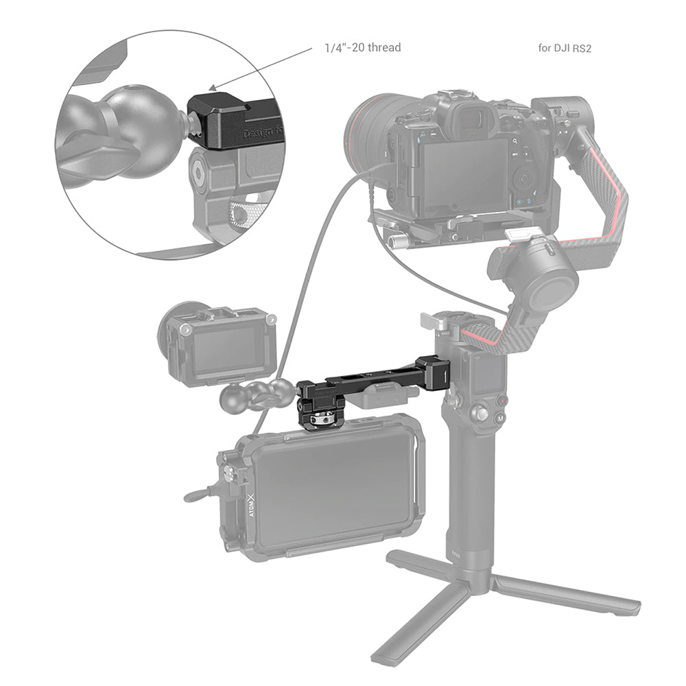 SmallRig 3026 Monitor Mount with NATO Clamp for DJI RS 2/RSC 2