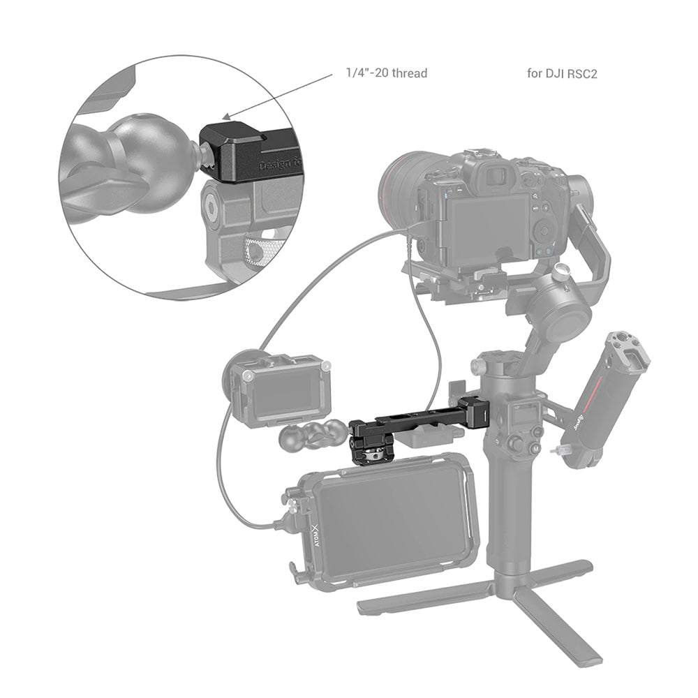 SmallRig 3026 Monitor Mount with NATO Clamp for DJI RS 2/RSC 2
