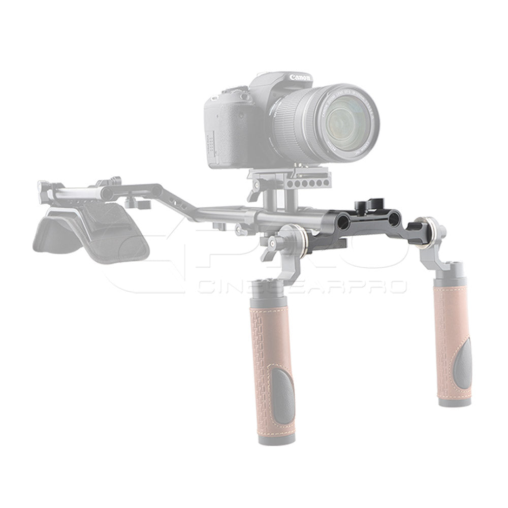 CGPro 15mm Rod Clamp Crossbar With Dual ARRI Rosette Mount Rosette Components - CINEGEARPRO