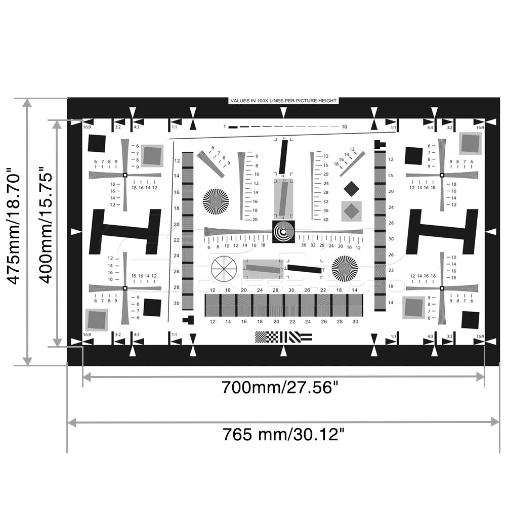 ISO 12233 2X Enhanced Resolution Test Chart 765x475mm
