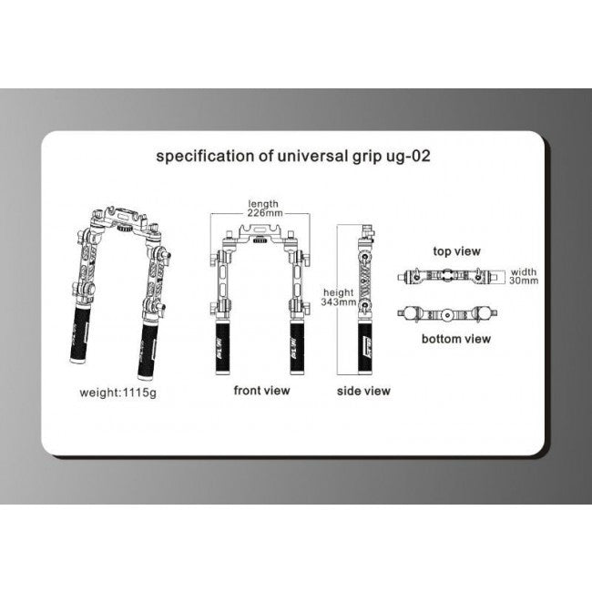 LanParte UG-02-15 Rosette Articulating Universal Handgrip w/ 15mm Quick Release Clamp Rosette Handles - CINEGEARPRO