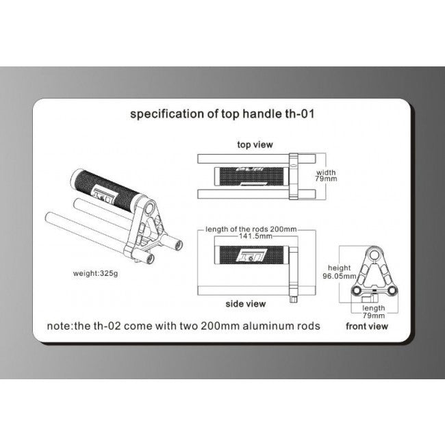 LanParte TH-01 Top Handle for 15mm Rail DSLR Rig Top Handles - CINEGEARPRO