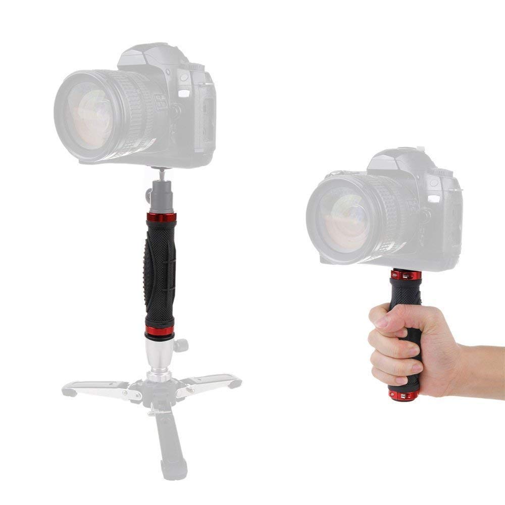 CGPro Camera Rubber Hand Grip With 1/4" Screw Thread On Head & 3/8 Inch Screw Hole For Monitor Gopro LED light Handles - CINEGEARPRO