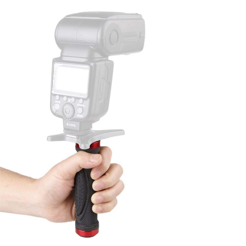 CGPro Camera Rubber Hand Grip With 1/4" Screw Thread On Head & 3/8 Inch Screw Hole For Monitor Gopro LED light Handles - CINEGEARPRO