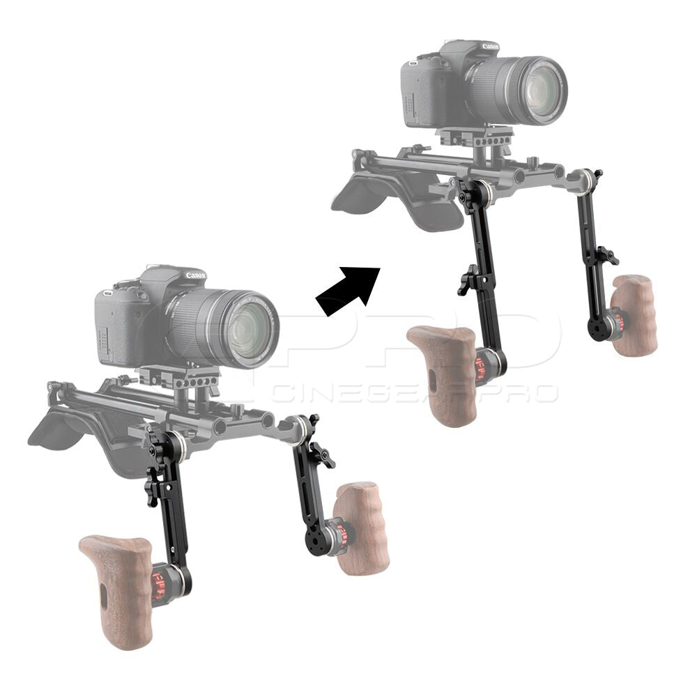 CGPro Adjustable Extension Arm With Double Rosette Mounts Rosette Components - CINEGEARPRO