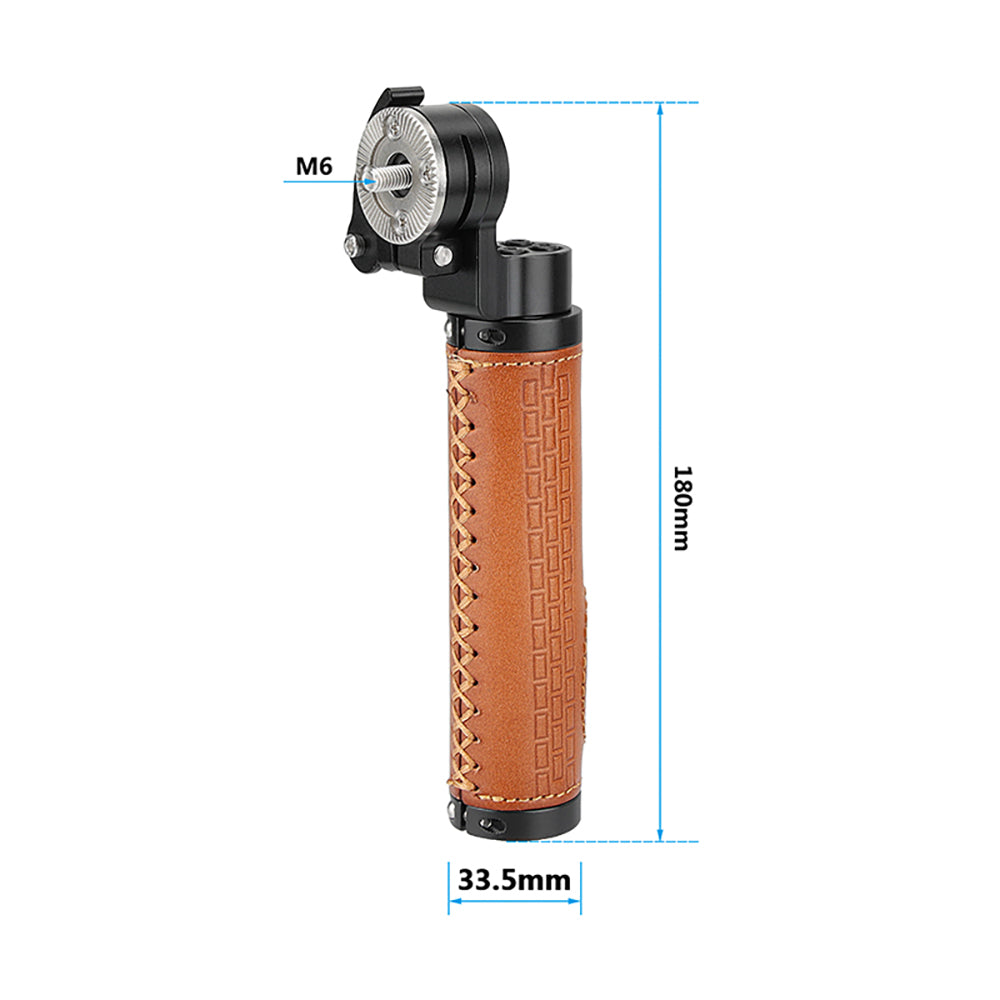 CGPro 2× Genuine Leather Hand Grip With ARRI Rosette M6 Thumbscrew Knob For Handheld DSLR Camera Shoulder Mount Rig