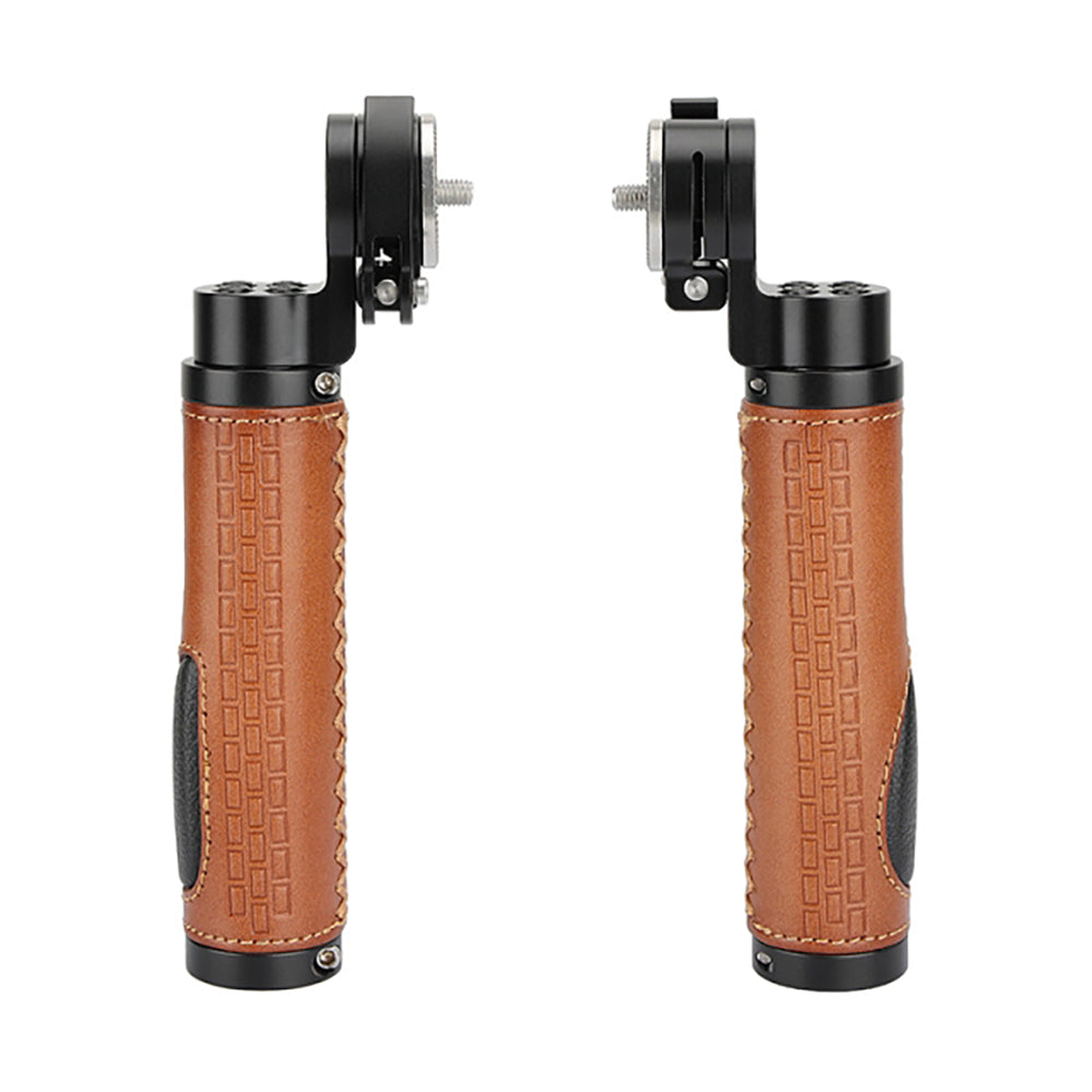 CGPro 2× Genuine Leather Hand Grip With ARRI Rosette M6 Thumbscrew Knob For Handheld DSLR Camera Shoulder Mount Rig