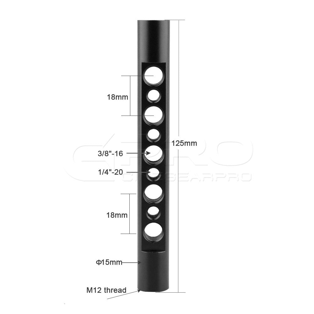 CGPro 15mm cheese rod with 1/4" 3/8" thread for DSLR Rigs camera video cage Support Rods - CINEGEARPRO