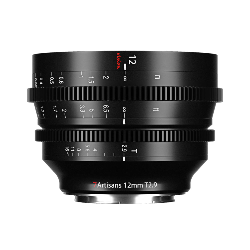 7Artisans 12mm T2.9 APS-C MF Cine Lens E/FX/RF/L/M43/Z Mount