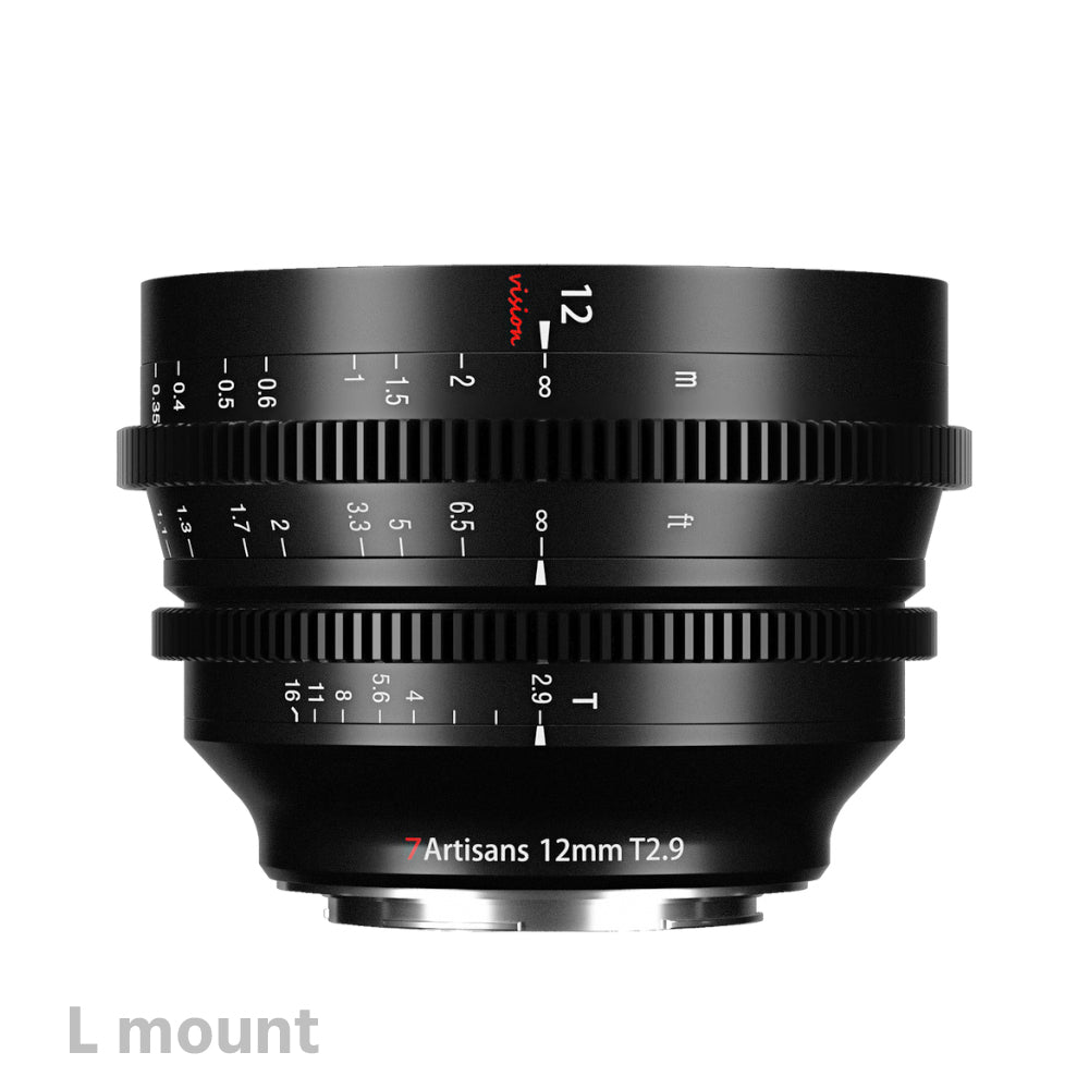 7Artisans 12mm T2.9 APS-C MF Cine Lens E/FX/RF/L/M43/Z Mount
