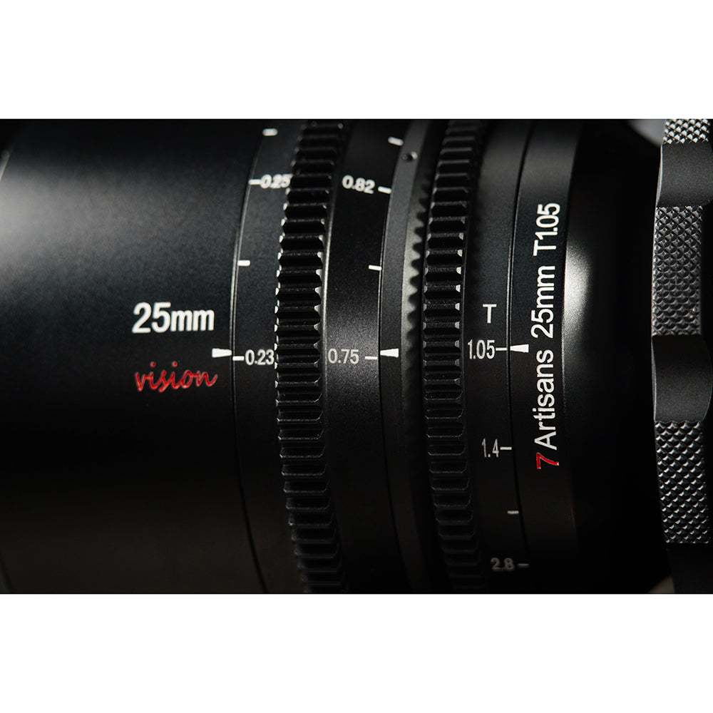 7Artisans 25mm T1.05 APS-C MF Cine Lens E/FX/RF/L/M43 Mount