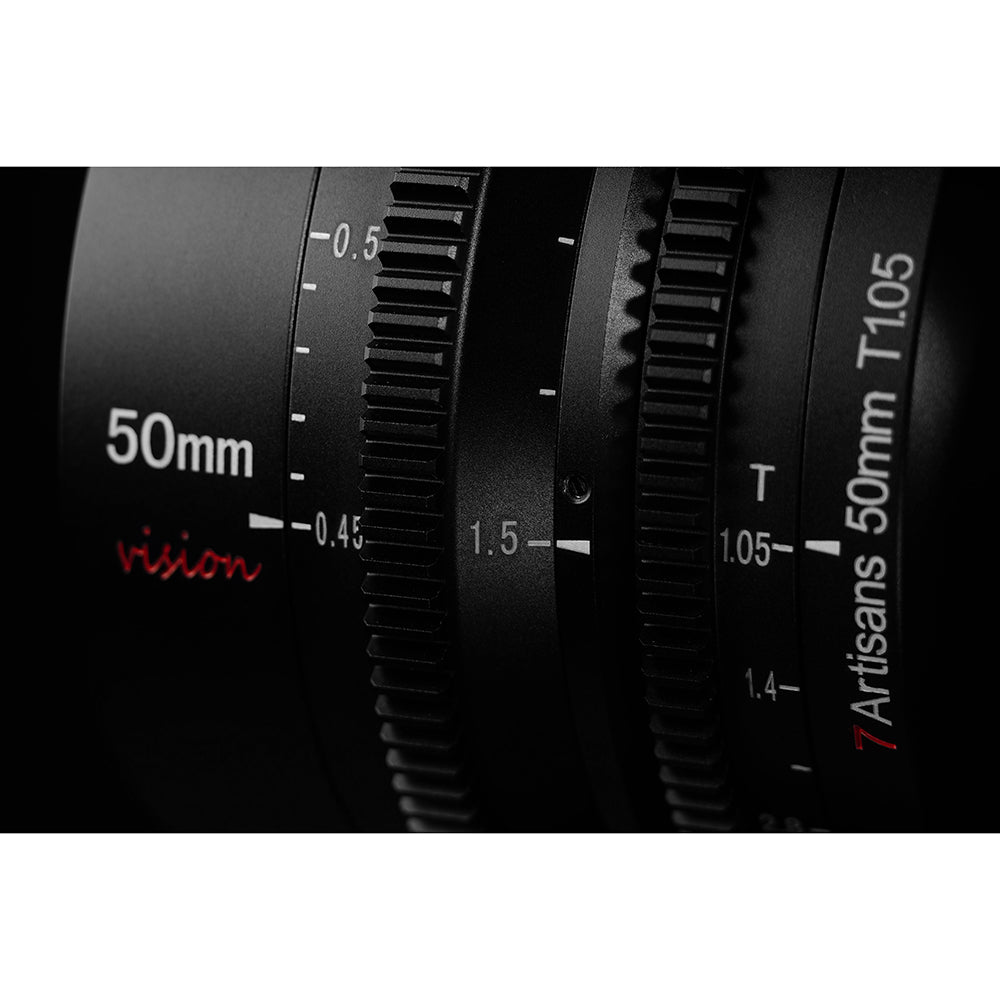 7Artisans 50mm T1.05 APS-C MF Cine Lens E/FX/RF/L/M43 Mount