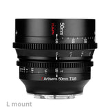 7Artisans 50mm T1.05 APS-C MF Cine Lens E/FX/RF/L/M43/Z cam mount
