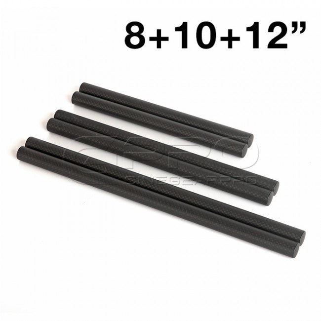 LanParte CFR-200 CFR-300 High Strength 15mm Carbon Fibre Rods (8 - 18 inch) Support Rods - CINEGEARPRO